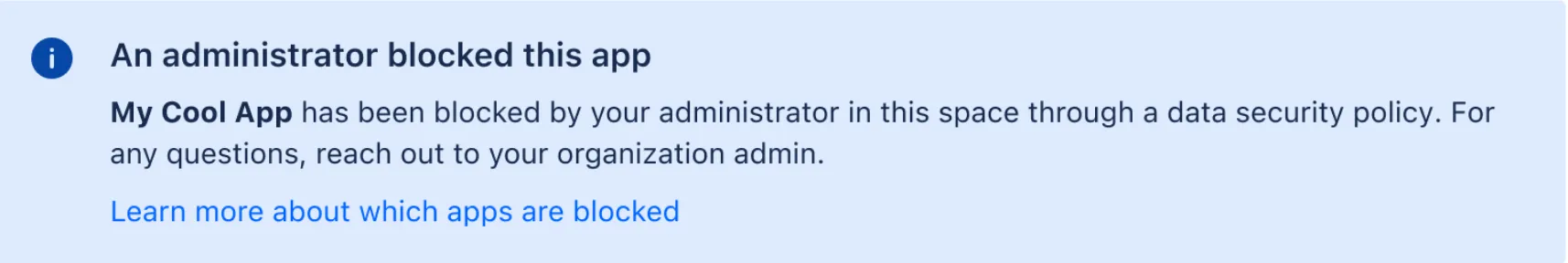Ein Administrator hat diese App blockiert