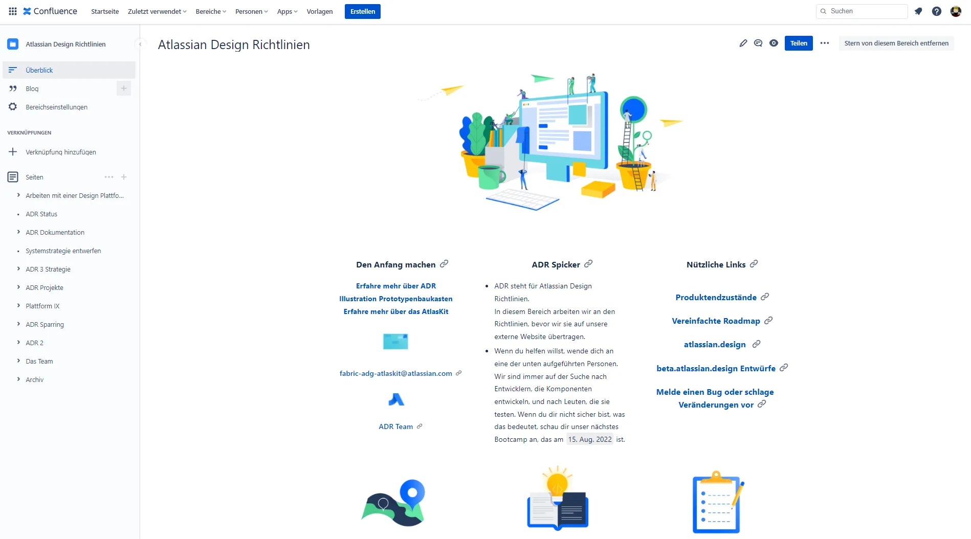 Confluence Bereichs-Startseite