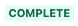 Das Wort „complete" in dunkelgrün auf hellgrünem Hintergrund