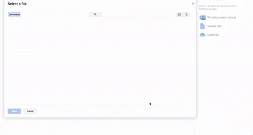 Inhalte aus Google Docs in Confluence importieren