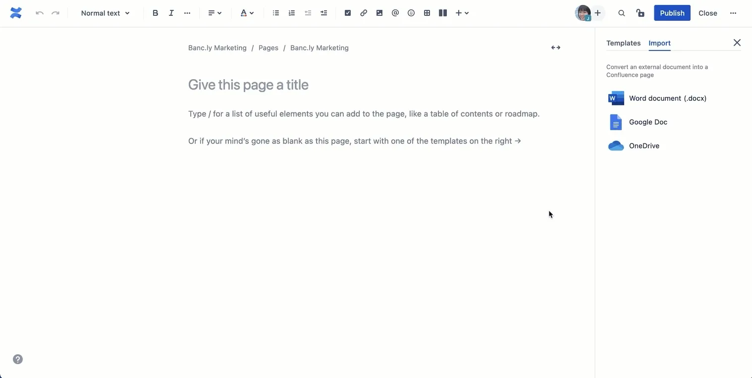Inhalte aus Word-Dokumenten in Confluence importieren
