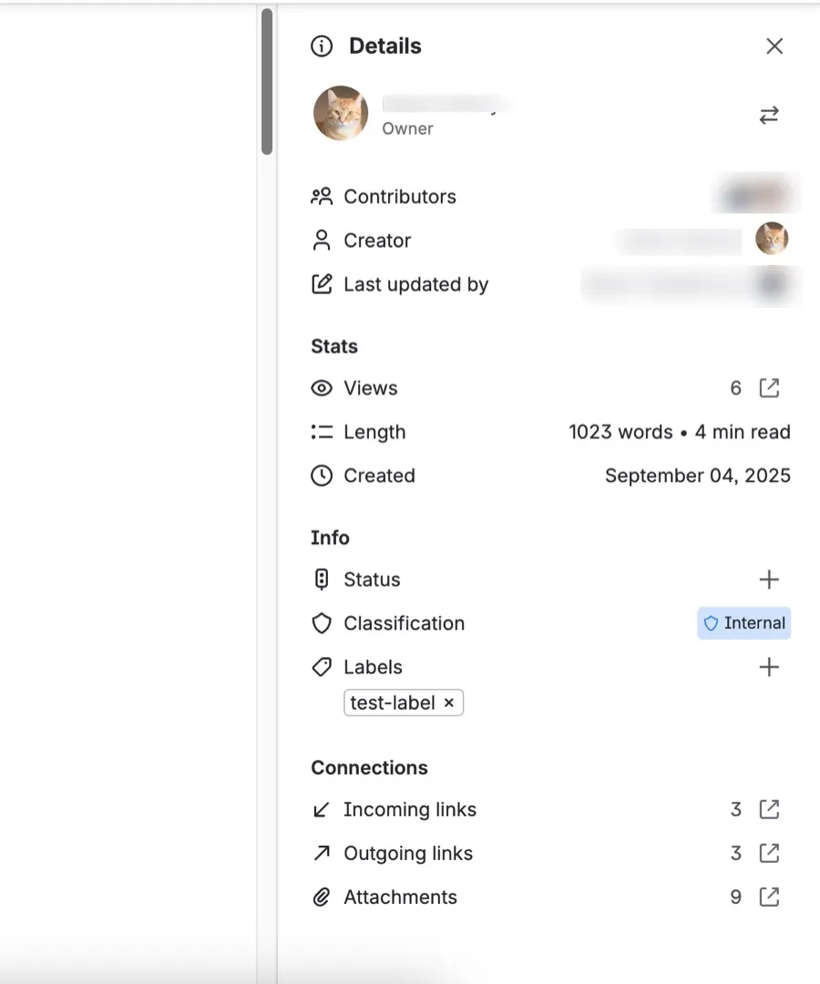 Ansicht des geöffneten Details-Bereichs als Teil des neuen Inhaltslayouts