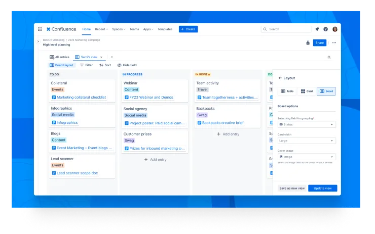 Datenbank mit dem Board-Layout