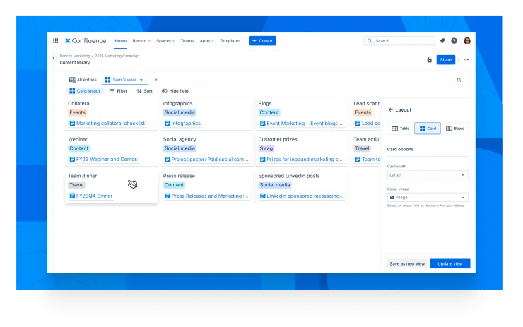 Datenbank mit dem Kartenlayout
