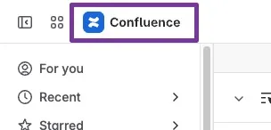 Das Site-Logo von Confluence in der Navigation.
