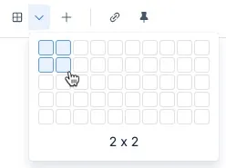Erstellen einer benutzerdefinierten 2 × 2-Tabelle.