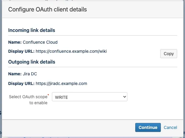 Konfiguriere die OAuth-Client-Details