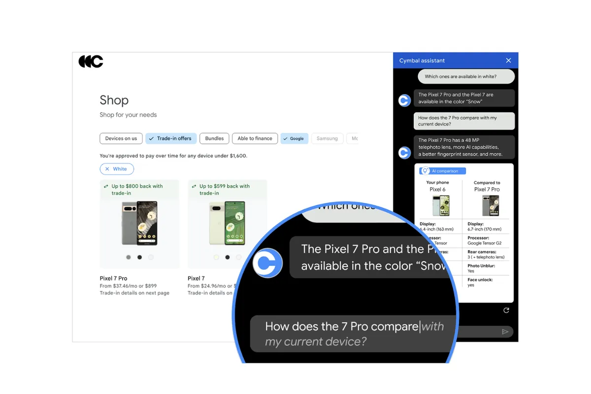 Google AI Chatbot Interface Demo