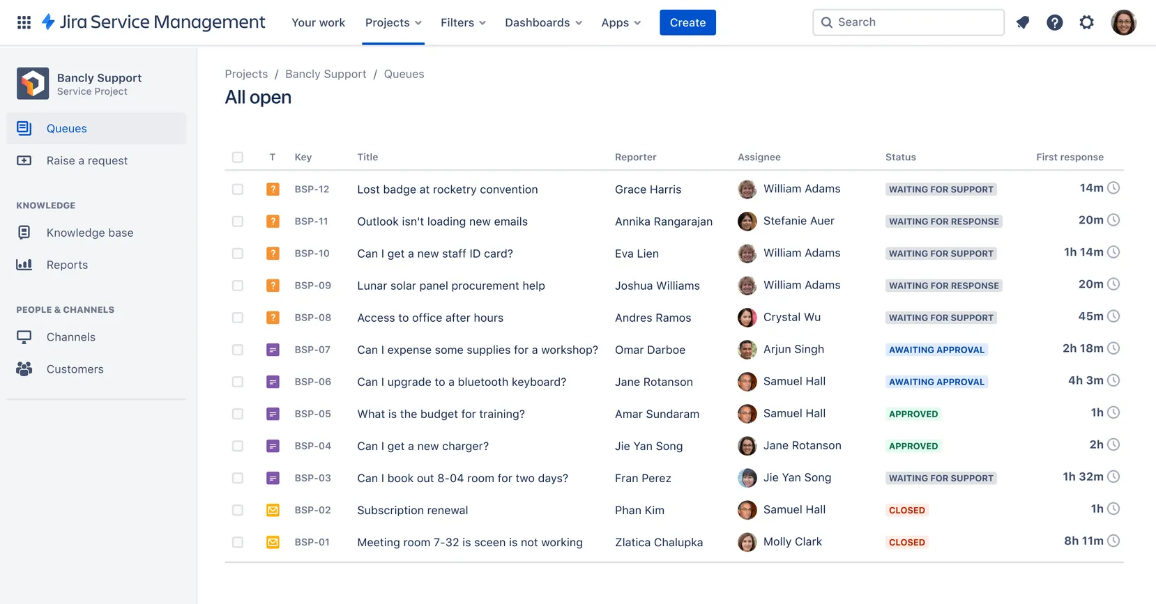 Jira Service Management screenshot