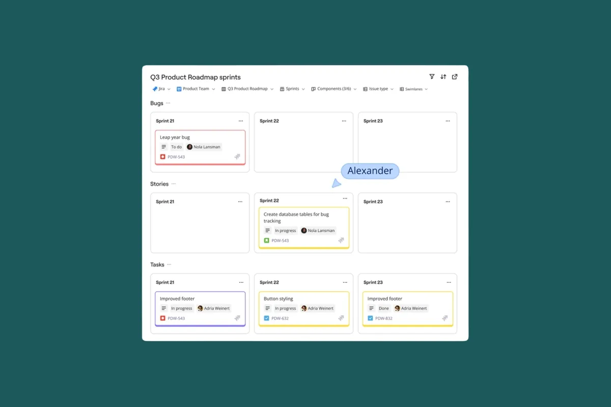 An animated office with employees working together