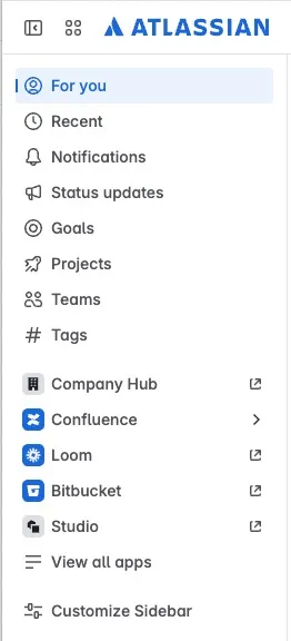 Der Einstiegspunkt für Company Hub in der Navigation