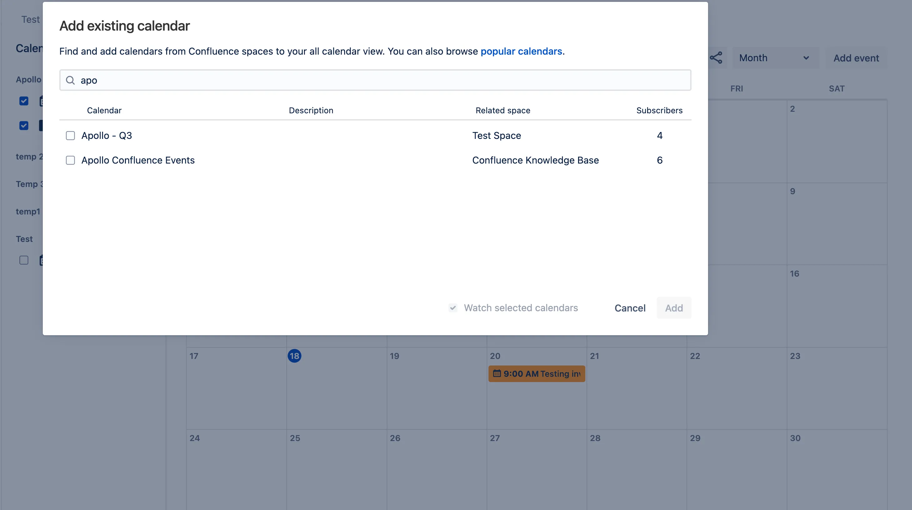 Einen bestehenden Kalender hinzufügen
