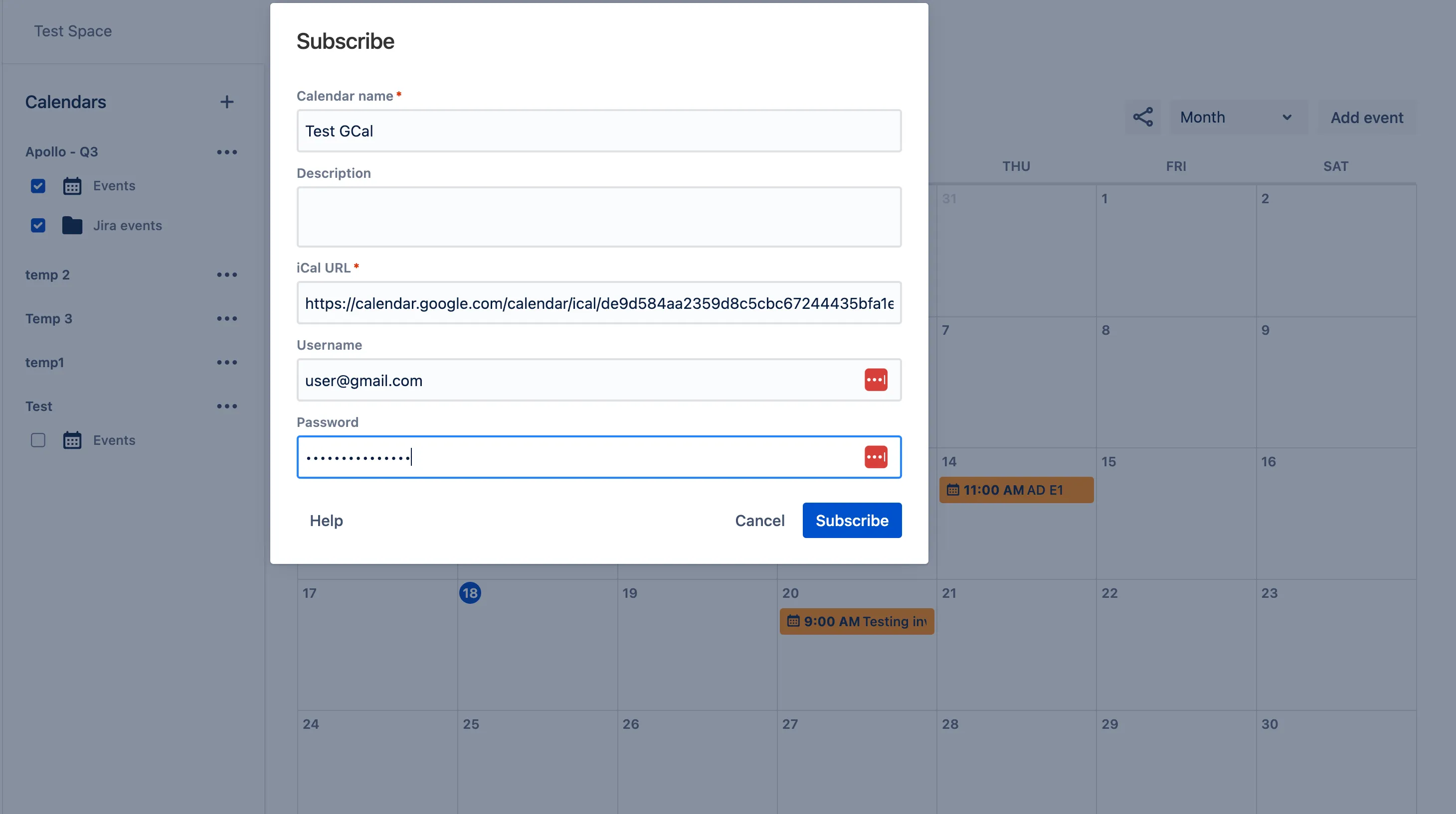 Einen Kalender abonnieren