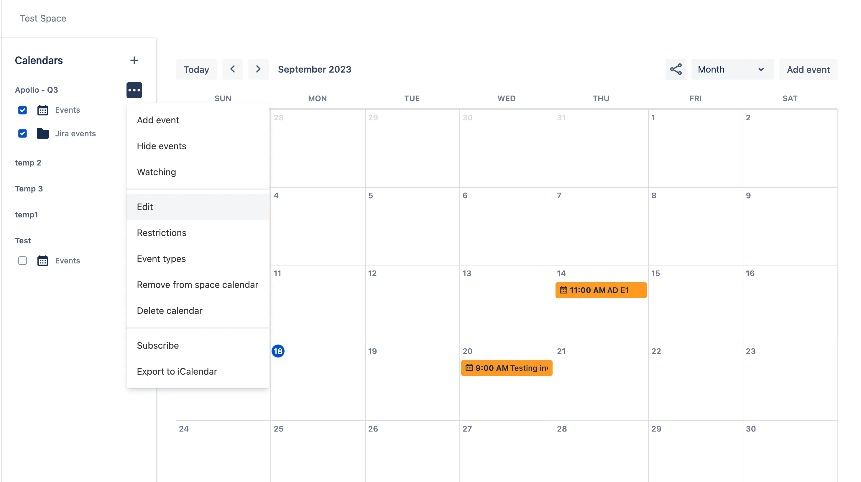 Einen Kalender bearbeiten