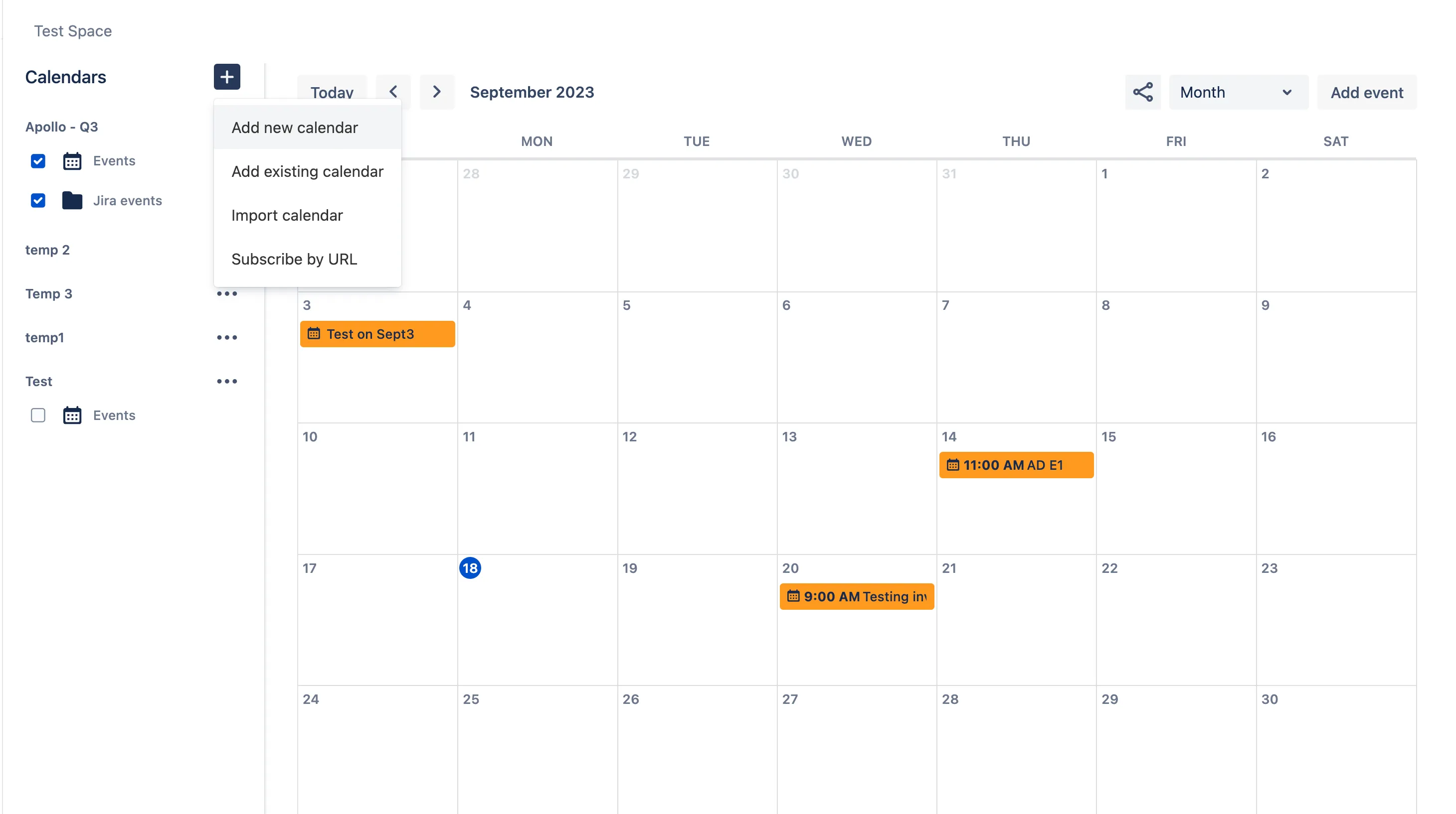 Einen Kalender hinzufügen