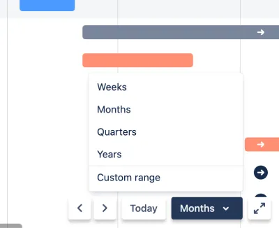 Zeitrahmen-Einstellungen in einem Jira Advanced Roadmaps Plan