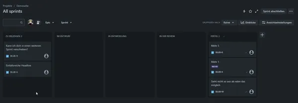 Beispiel Workflow Board Animation